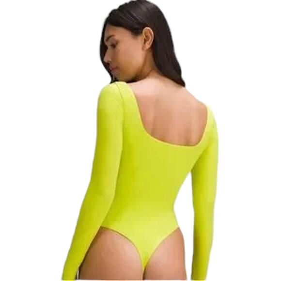 Lululemon | NWT | Size 10 / L | Wundermost Square-Neck Long-Sleeve Bodysuit Top - Picture 3 of 5